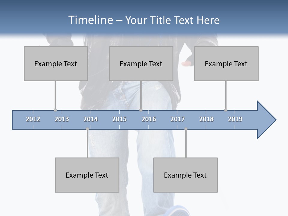 A Man In Jeans And A Jacket Is Running PowerPoint Template