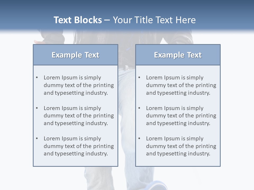A Man In Jeans And A Jacket Is Running PowerPoint Template