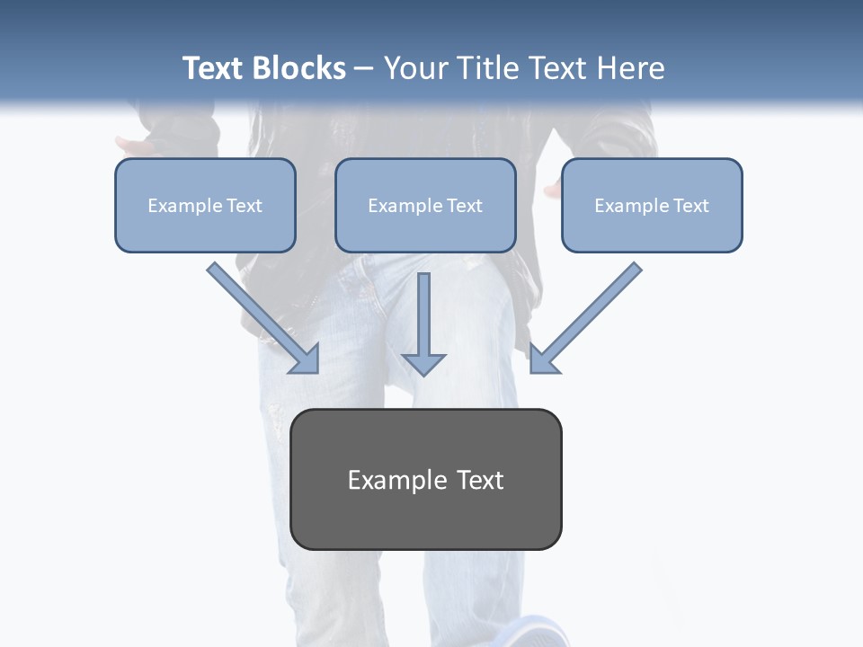 A Man In Jeans And A Jacket Is Running PowerPoint Template