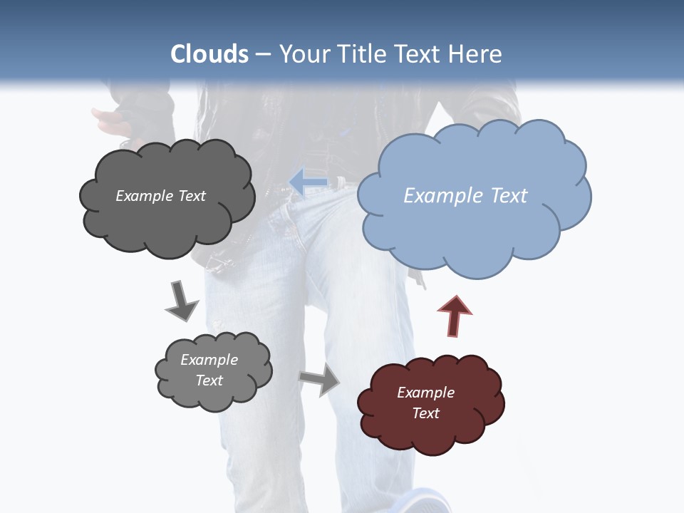 A Man In Jeans And A Jacket Is Running PowerPoint Template