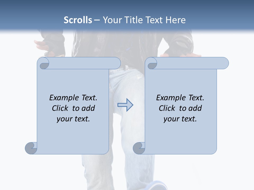 A Man In Jeans And A Jacket Is Running PowerPoint Template