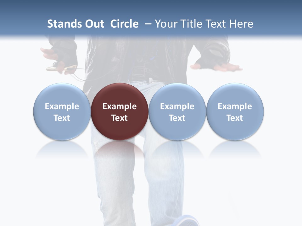A Man In Jeans And A Jacket Is Running PowerPoint Template