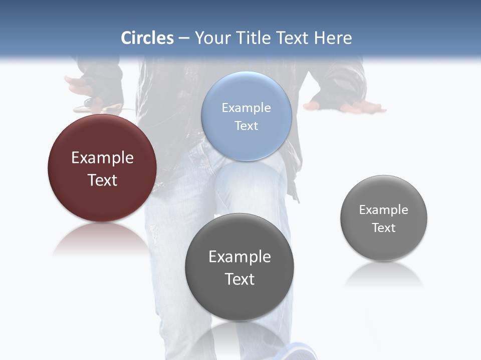 A Man In Jeans And A Jacket Is Running PowerPoint Template