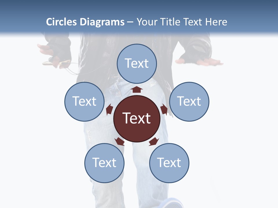 A Man In Jeans And A Jacket Is Running PowerPoint Template