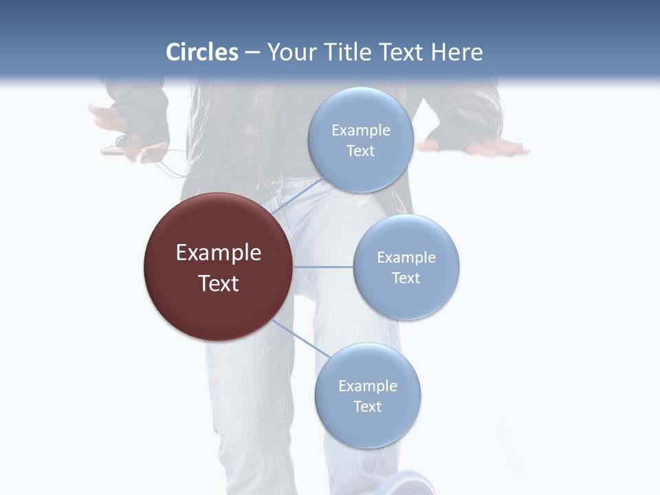 A Man In Jeans And A Jacket Is Running PowerPoint Template