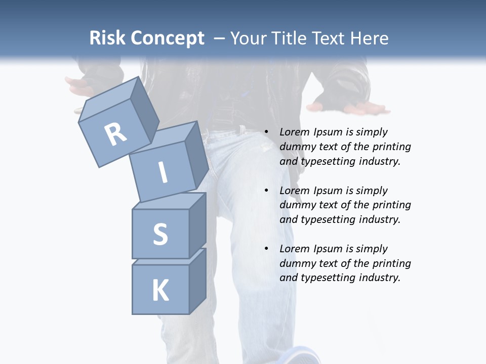 A Man In Jeans And A Jacket Is Running PowerPoint Template