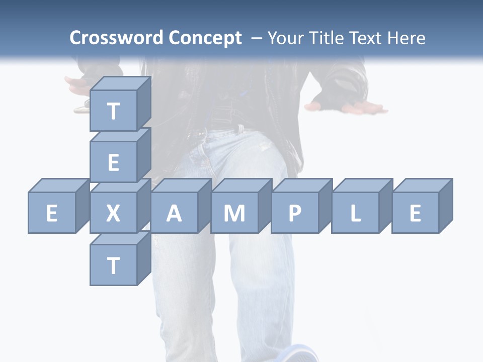 A Man In Jeans And A Jacket Is Running PowerPoint Template