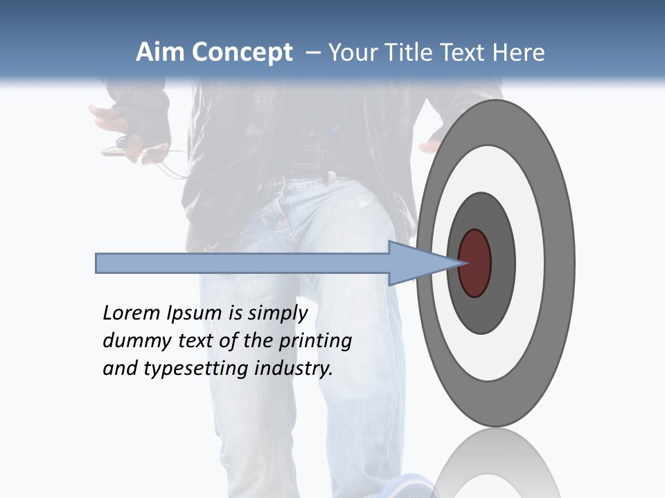 A Man In Jeans And A Jacket Is Running PowerPoint Template