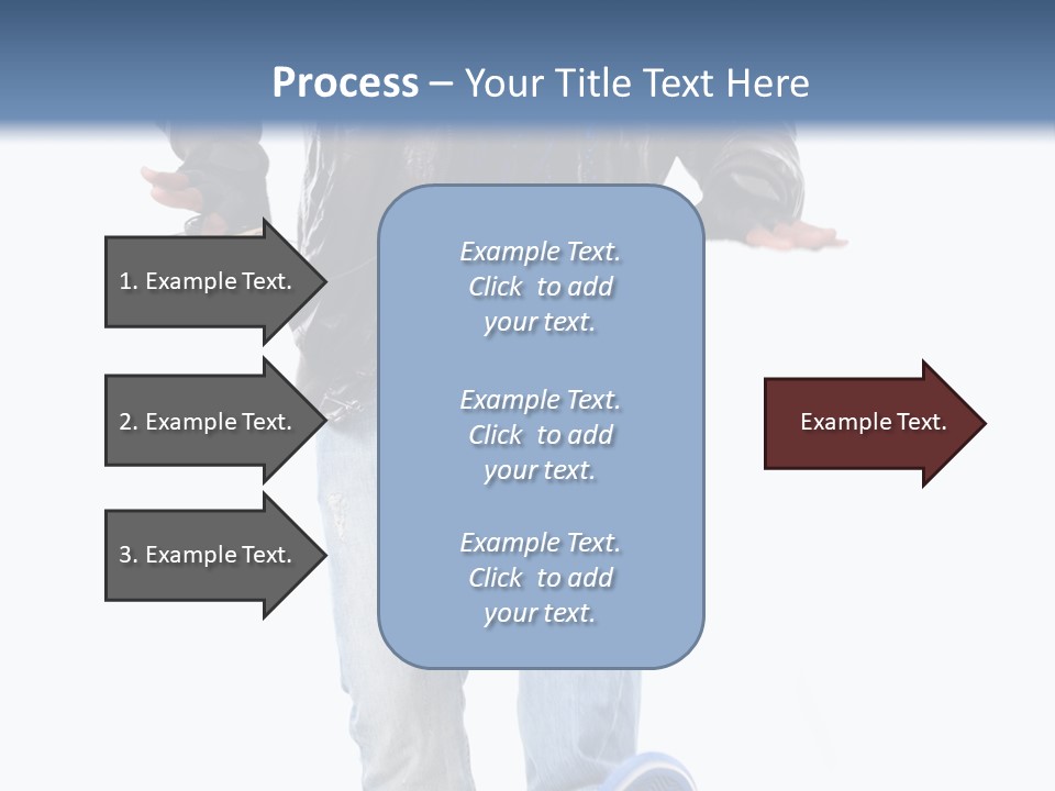 A Man In Jeans And A Jacket Is Running PowerPoint Template