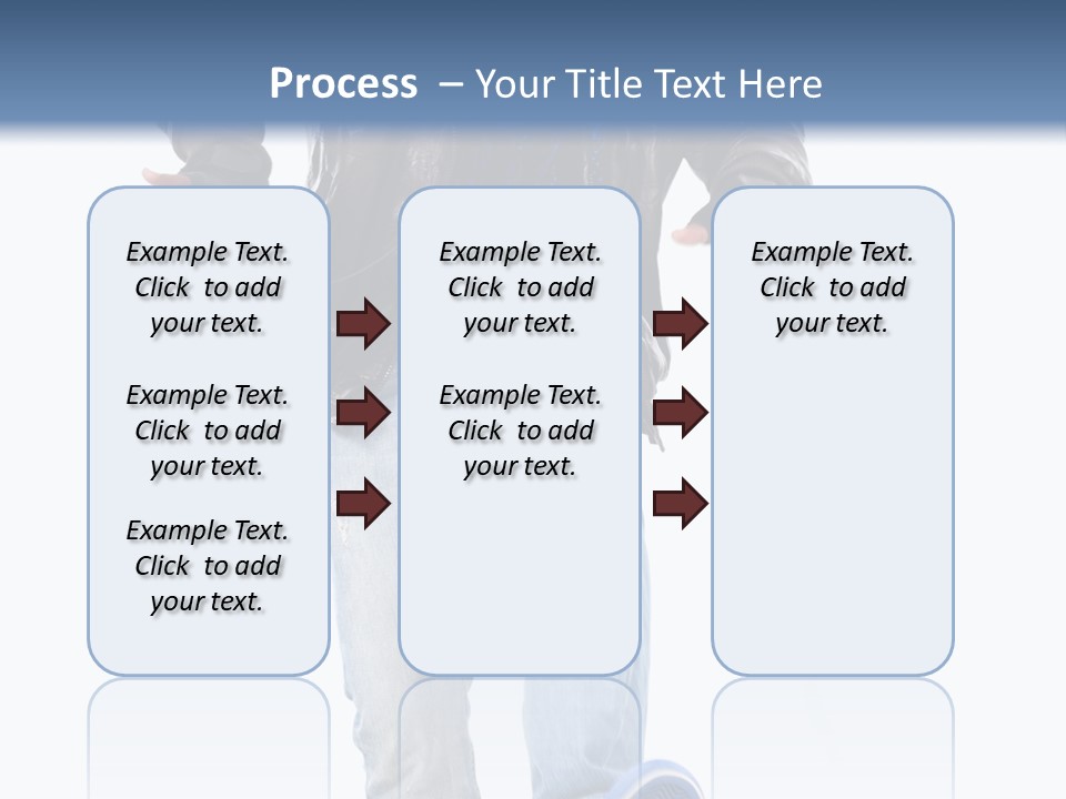 A Man In Jeans And A Jacket Is Running PowerPoint Template