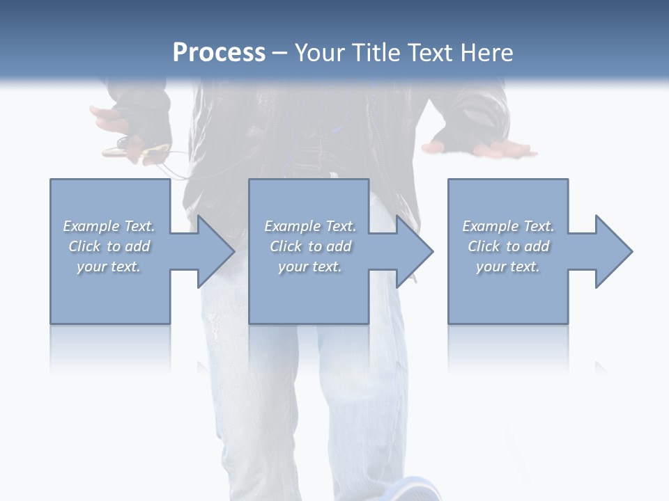 A Man In Jeans And A Jacket Is Running PowerPoint Template
