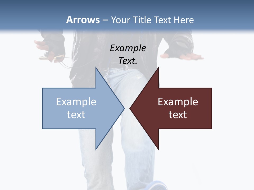 A Man In Jeans And A Jacket Is Running PowerPoint Template