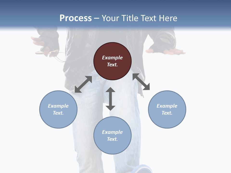 A Man In Jeans And A Jacket Is Running PowerPoint Template