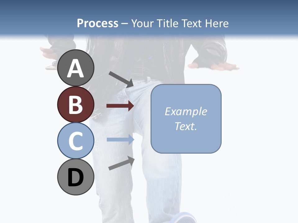 A Man In Jeans And A Jacket Is Running PowerPoint Template
