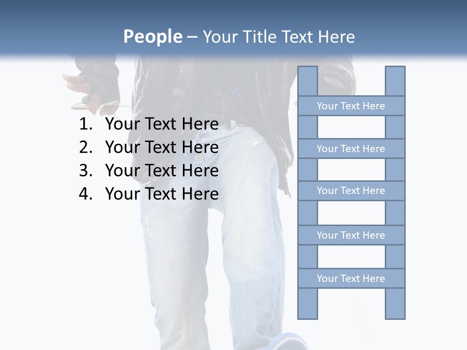 A Man In Jeans And A Jacket Is Running PowerPoint Template