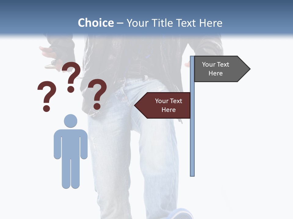 A Man In Jeans And A Jacket Is Running PowerPoint Template