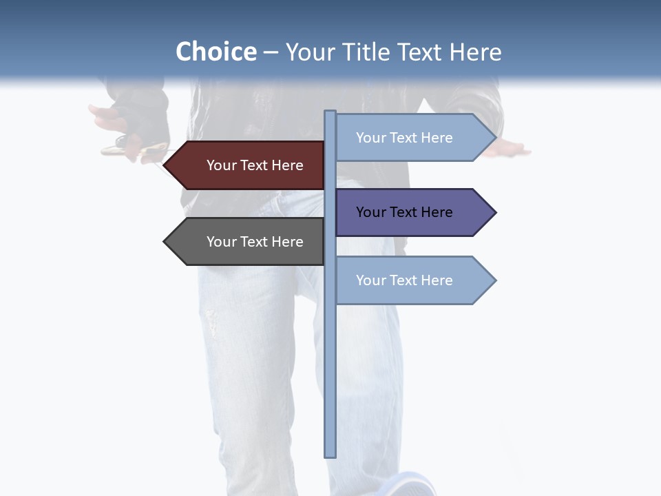 A Man In Jeans And A Jacket Is Running PowerPoint Template