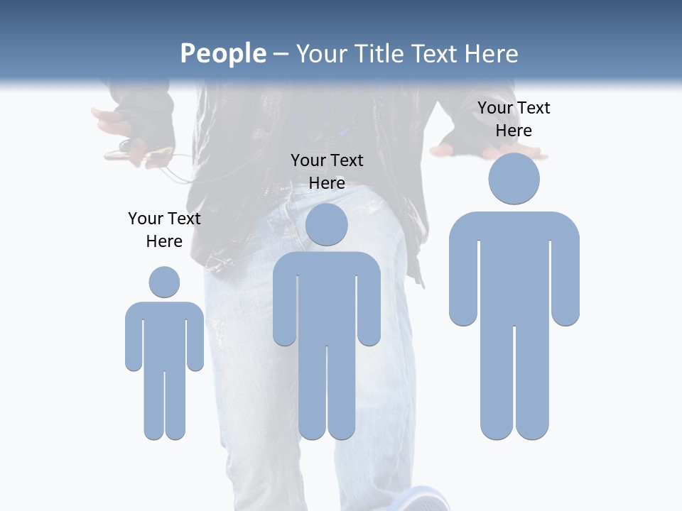 A Man In Jeans And A Jacket Is Running PowerPoint Template