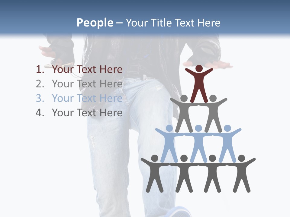 A Man In Jeans And A Jacket Is Running PowerPoint Template