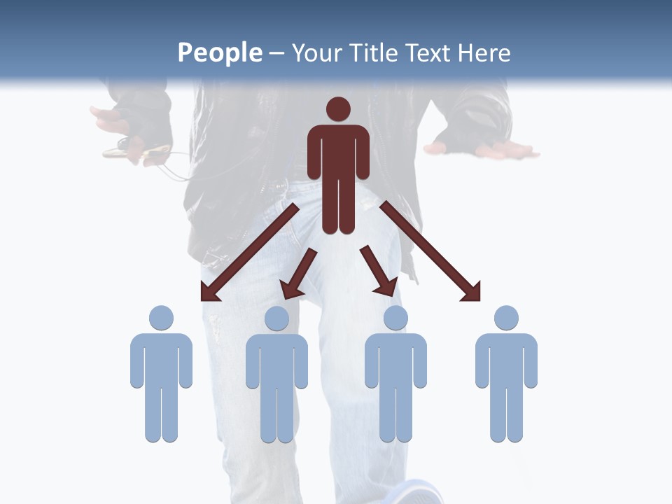 A Man In Jeans And A Jacket Is Running PowerPoint Template