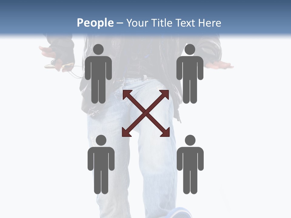 A Man In Jeans And A Jacket Is Running PowerPoint Template