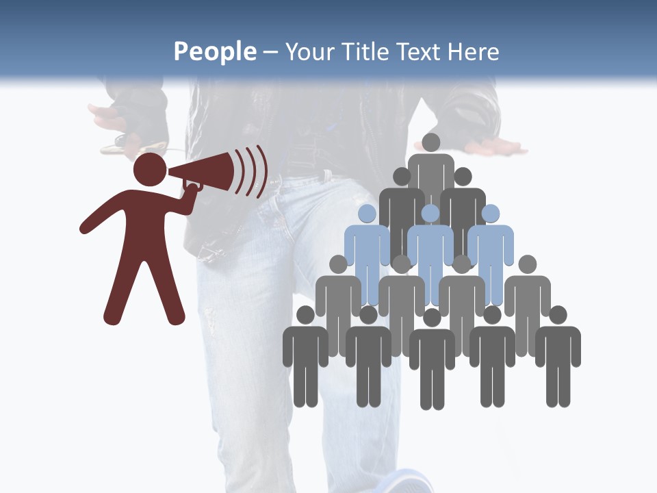 A Man In Jeans And A Jacket Is Running PowerPoint Template