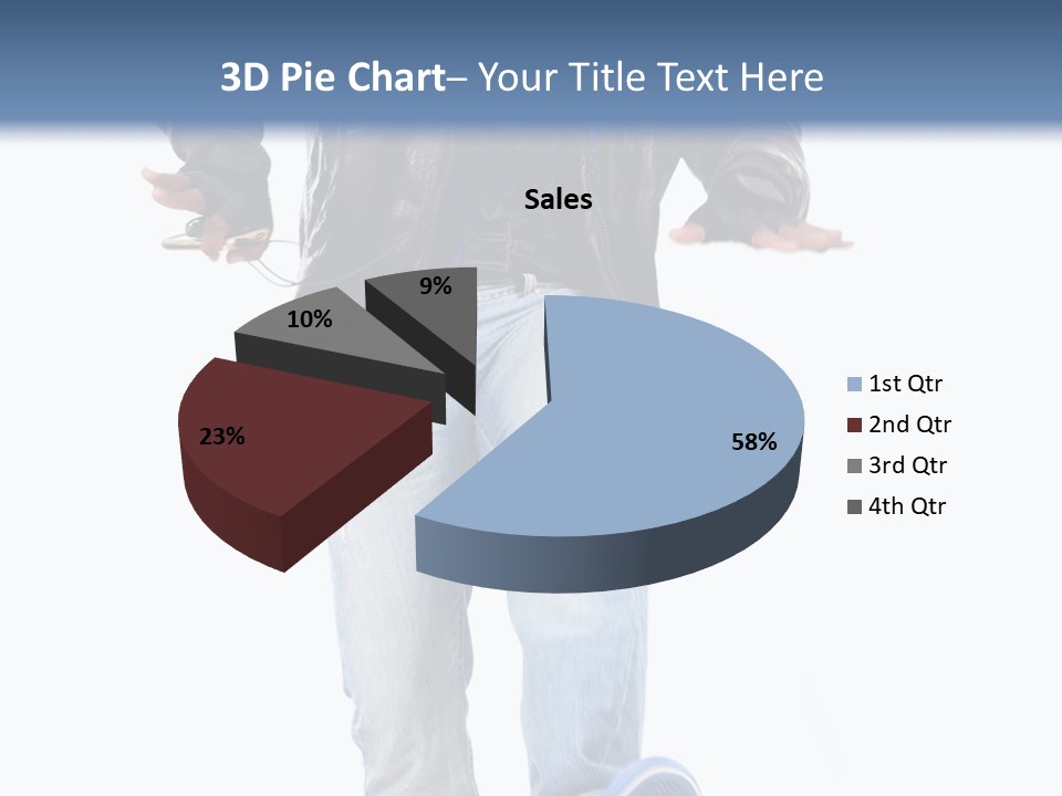 A Man In Jeans And A Jacket Is Running PowerPoint Template