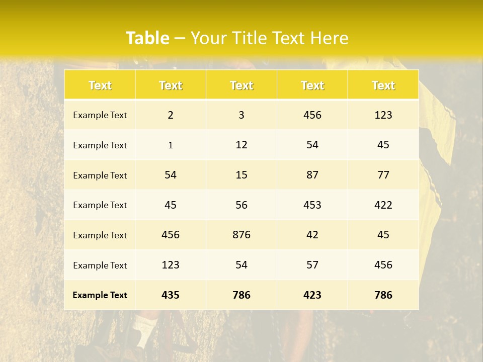 A Man Climbing Up The Side Of A Mountain PowerPoint Template