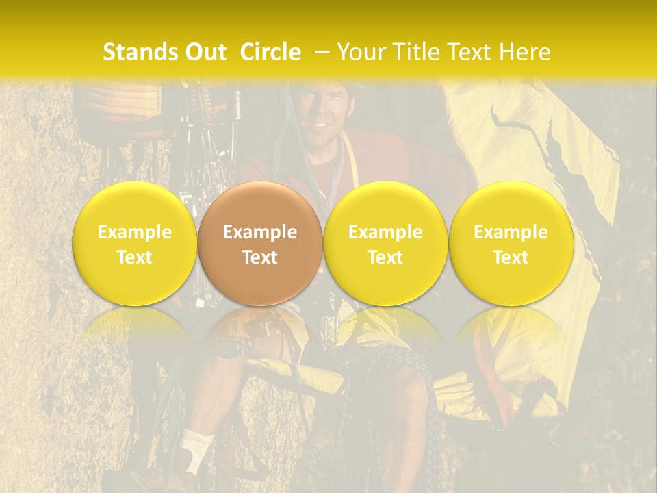 A Man Climbing Up The Side Of A Mountain PowerPoint Template