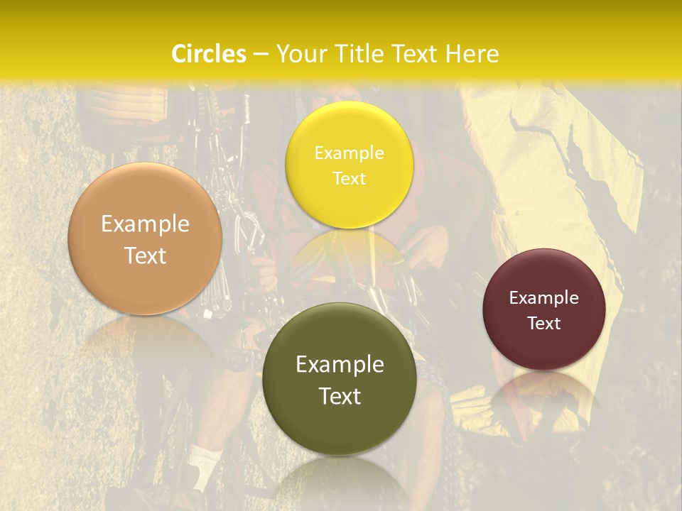 A Man Climbing Up The Side Of A Mountain PowerPoint Template