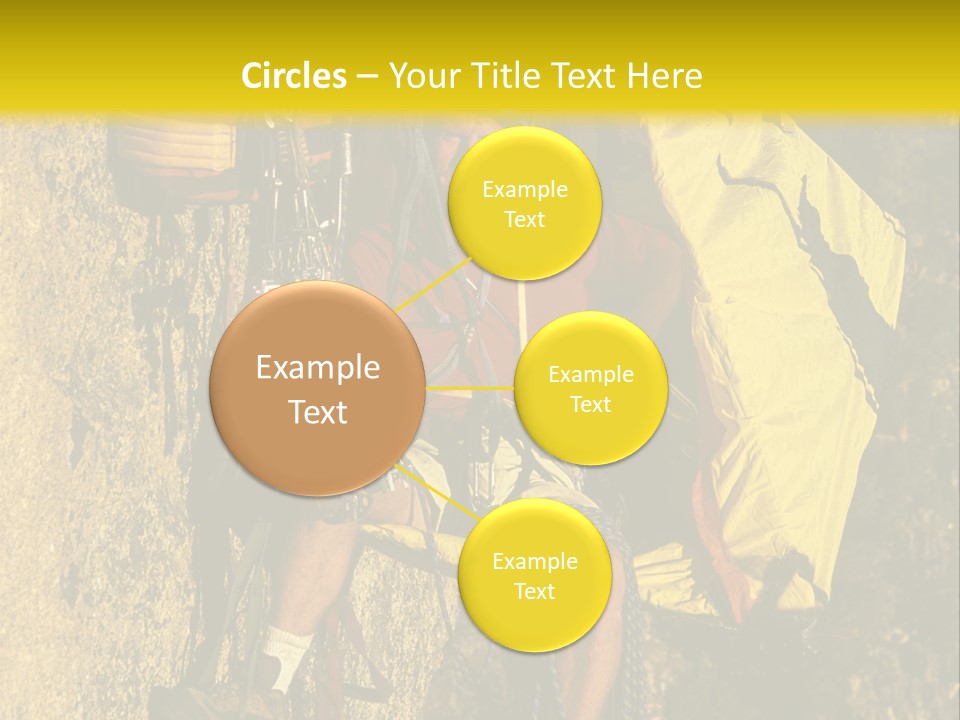 A Man Climbing Up The Side Of A Mountain PowerPoint Template