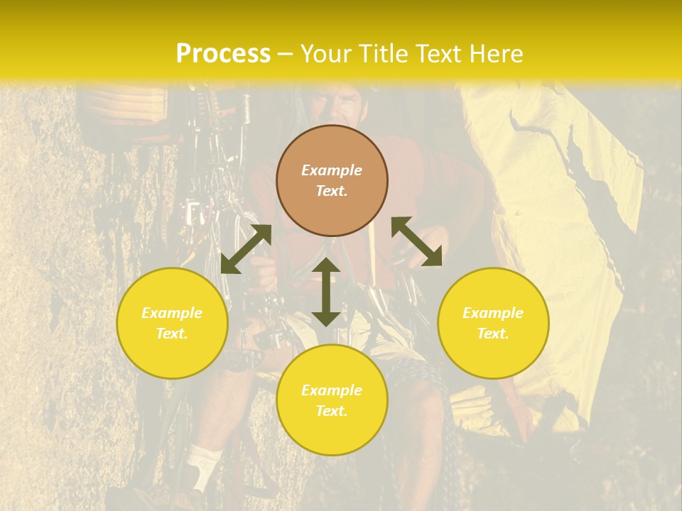 A Man Climbing Up The Side Of A Mountain PowerPoint Template