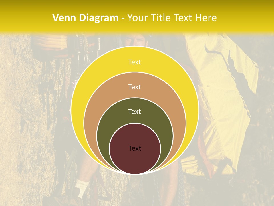 A Man Climbing Up The Side Of A Mountain PowerPoint Template