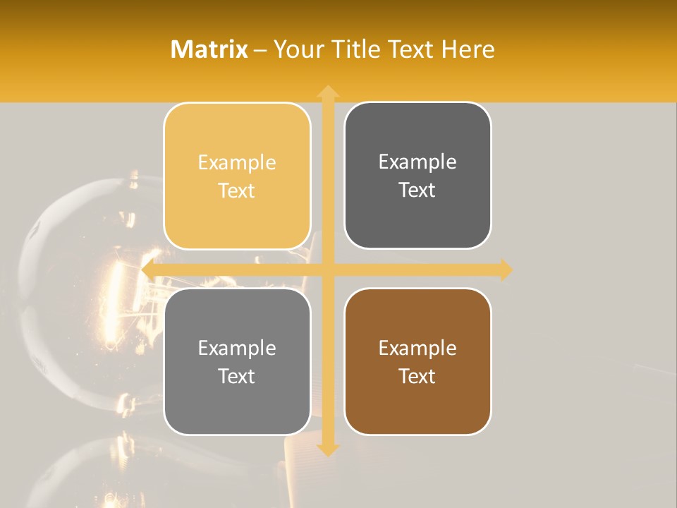 A Light Bulb With A Black Background PowerPoint Template