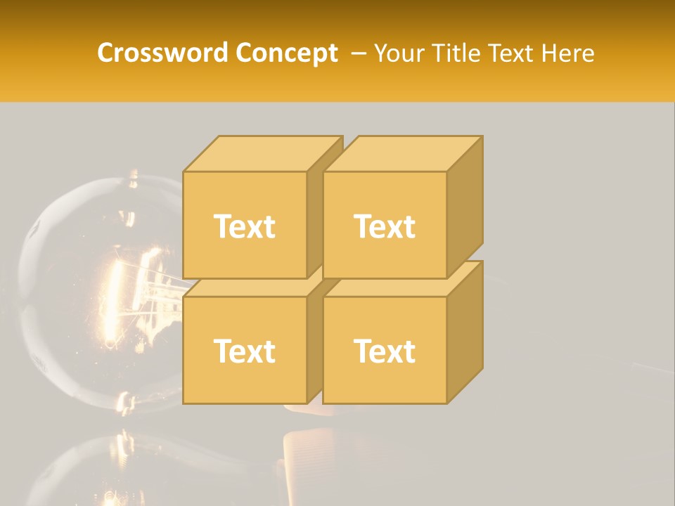 A Light Bulb With A Black Background PowerPoint Template