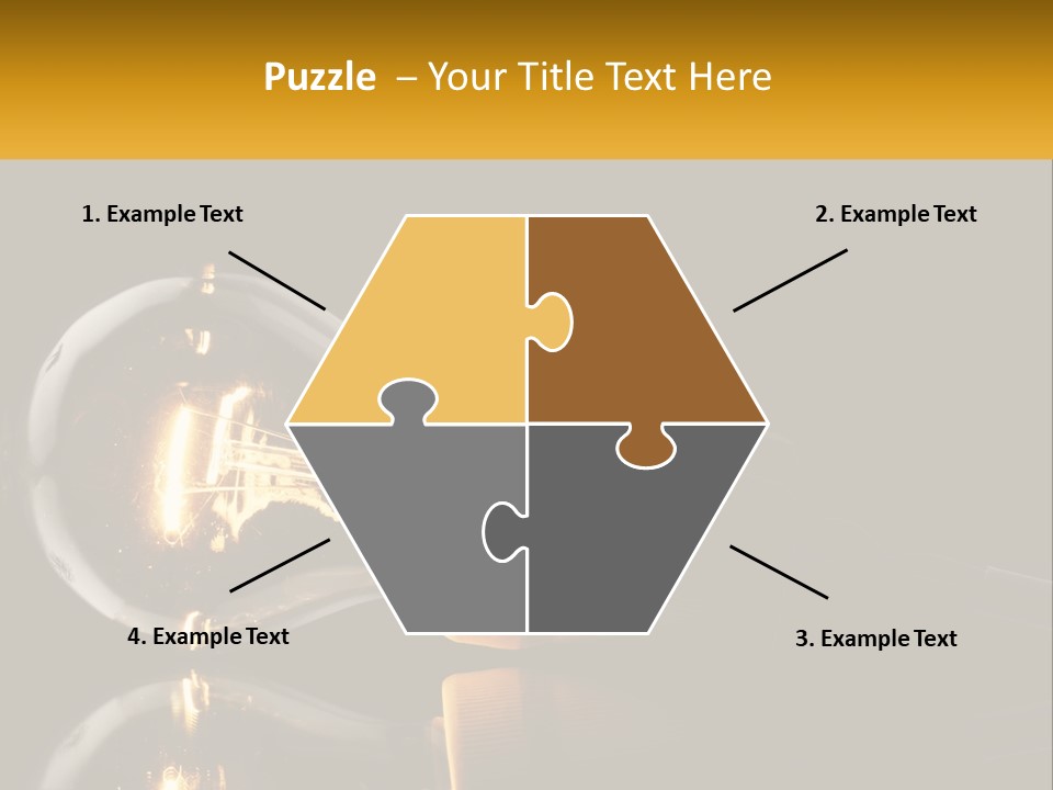 A Light Bulb With A Black Background PowerPoint Template