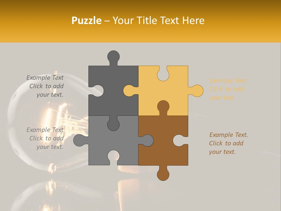 A Light Bulb With A Black Background PowerPoint Template