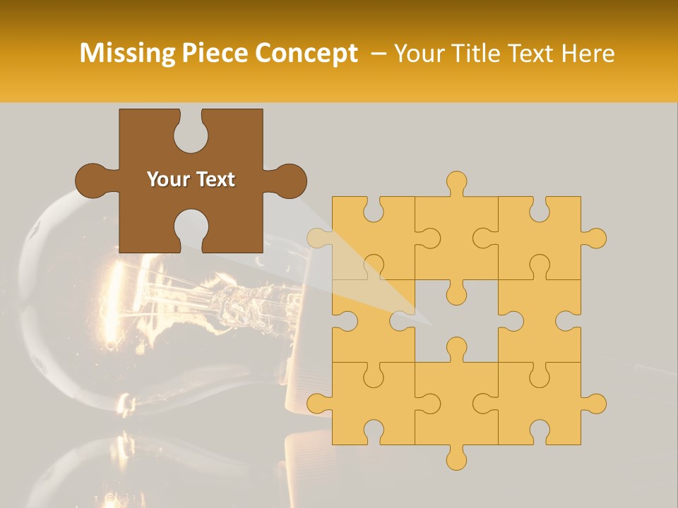 A Light Bulb With A Black Background PowerPoint Template