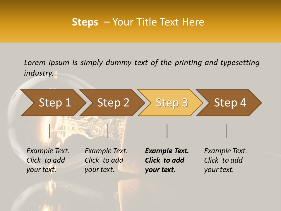 A Light Bulb With A Black Background PowerPoint Template