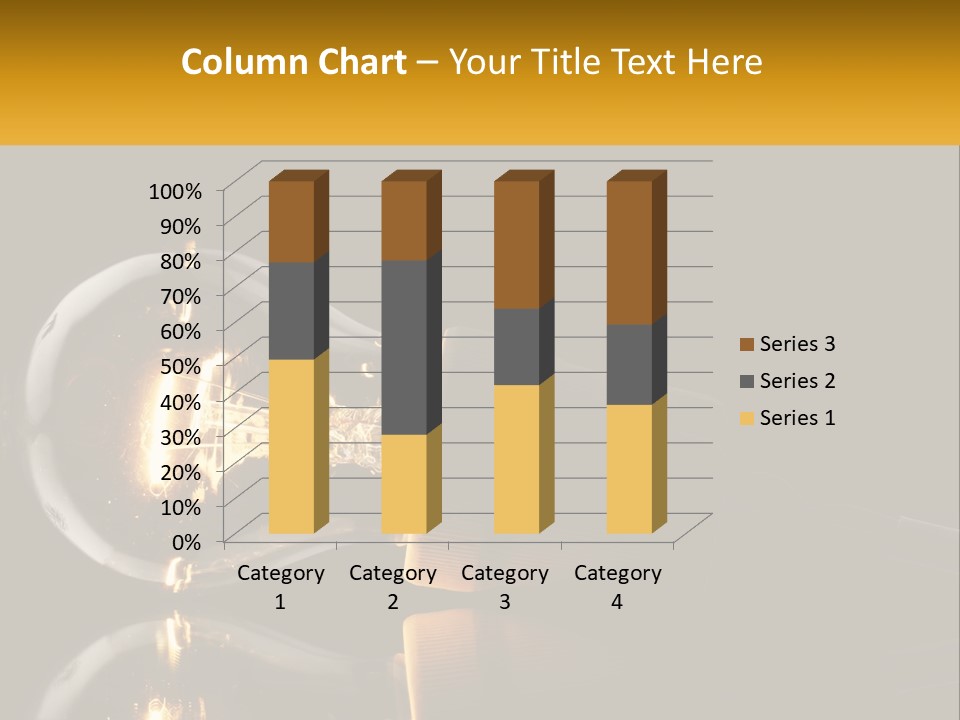 A Light Bulb With A Black Background PowerPoint Template