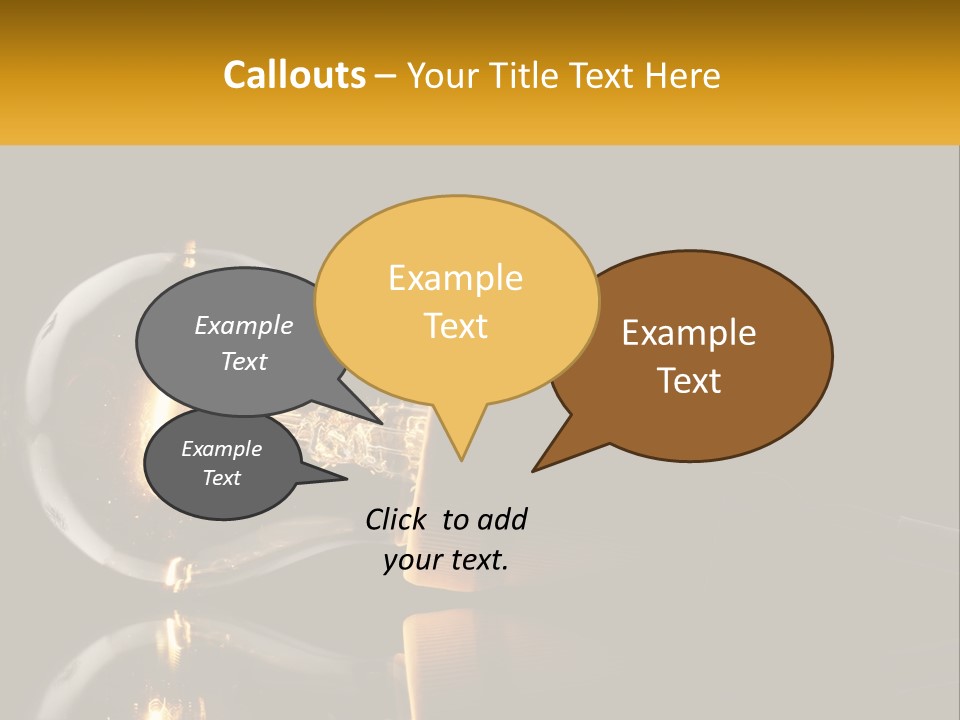 A Light Bulb With A Black Background PowerPoint Template