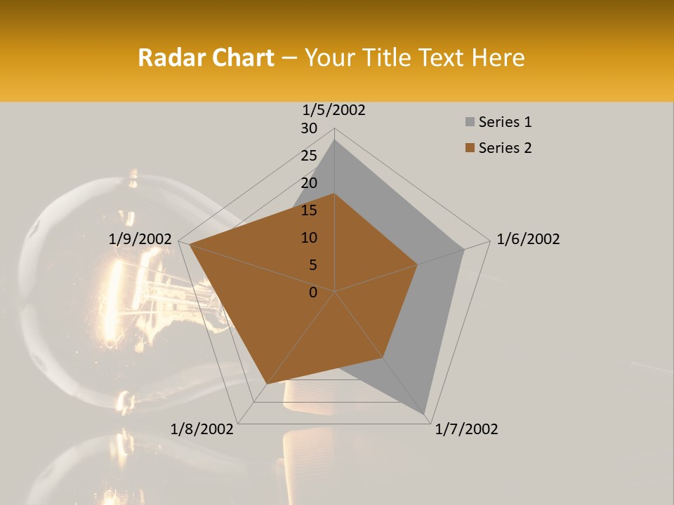 A Light Bulb With A Black Background PowerPoint Template