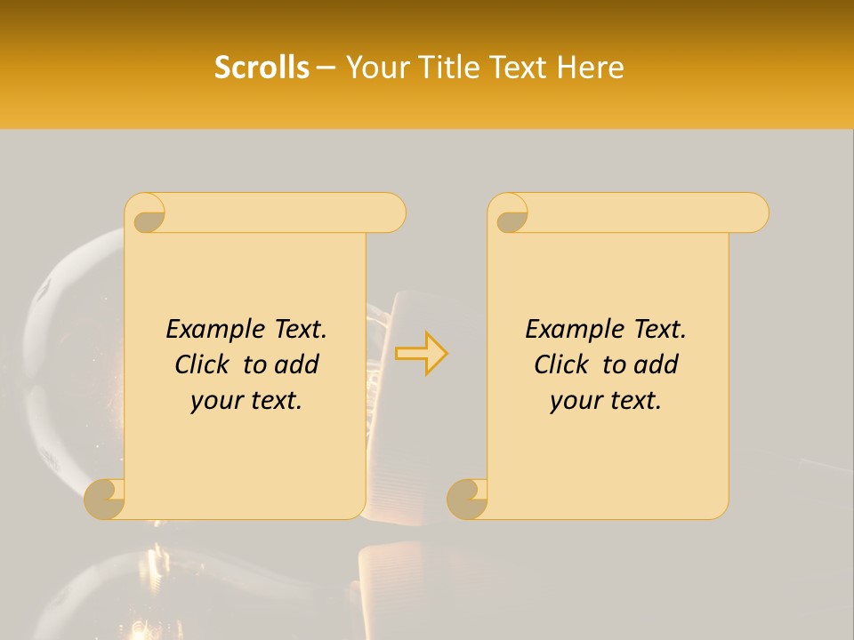 A Light Bulb With A Black Background PowerPoint Template