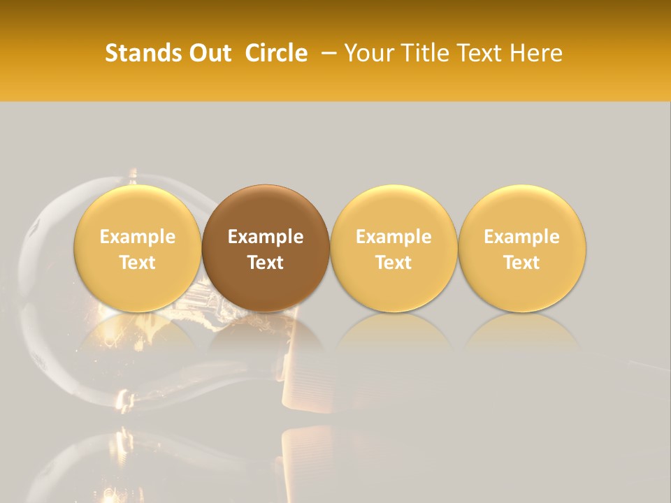 A Light Bulb With A Black Background PowerPoint Template