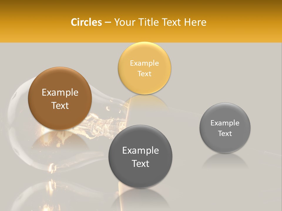 A Light Bulb With A Black Background PowerPoint Template