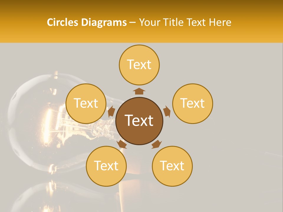 A Light Bulb With A Black Background PowerPoint Template