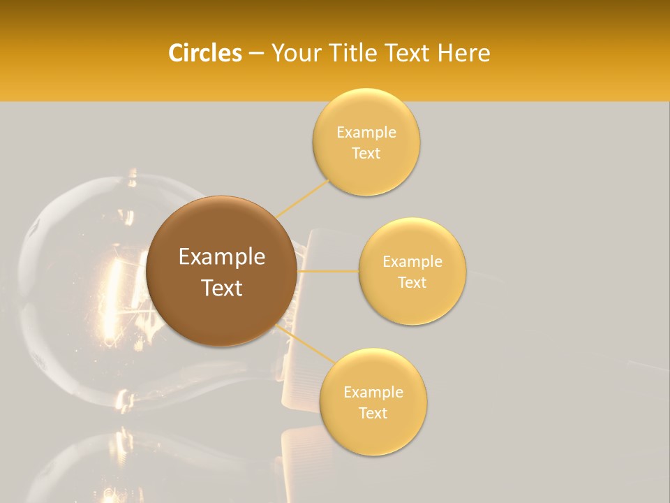 A Light Bulb With A Black Background PowerPoint Template