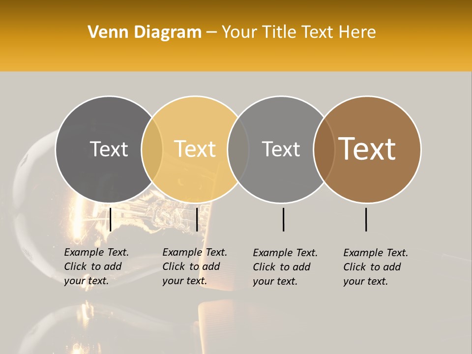 A Light Bulb With A Black Background PowerPoint Template