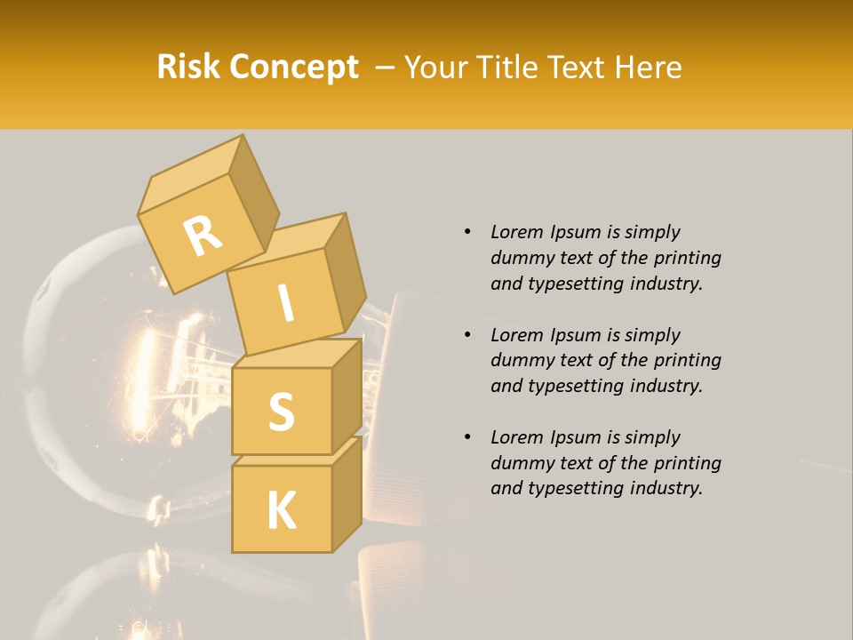 A Light Bulb With A Black Background PowerPoint Template