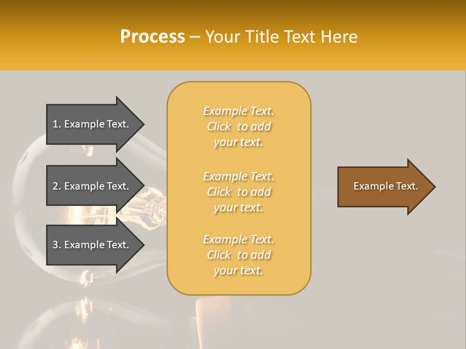 A Light Bulb With A Black Background PowerPoint Template